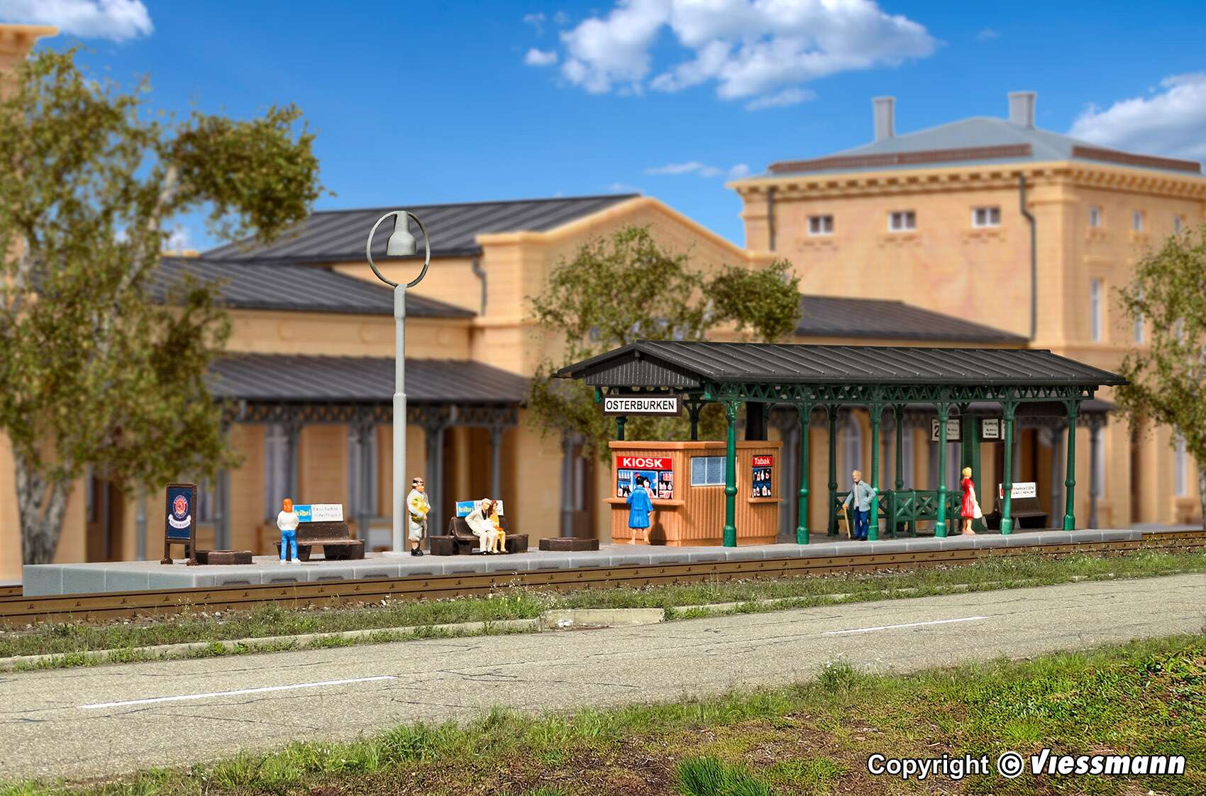 Platform with LED lighting