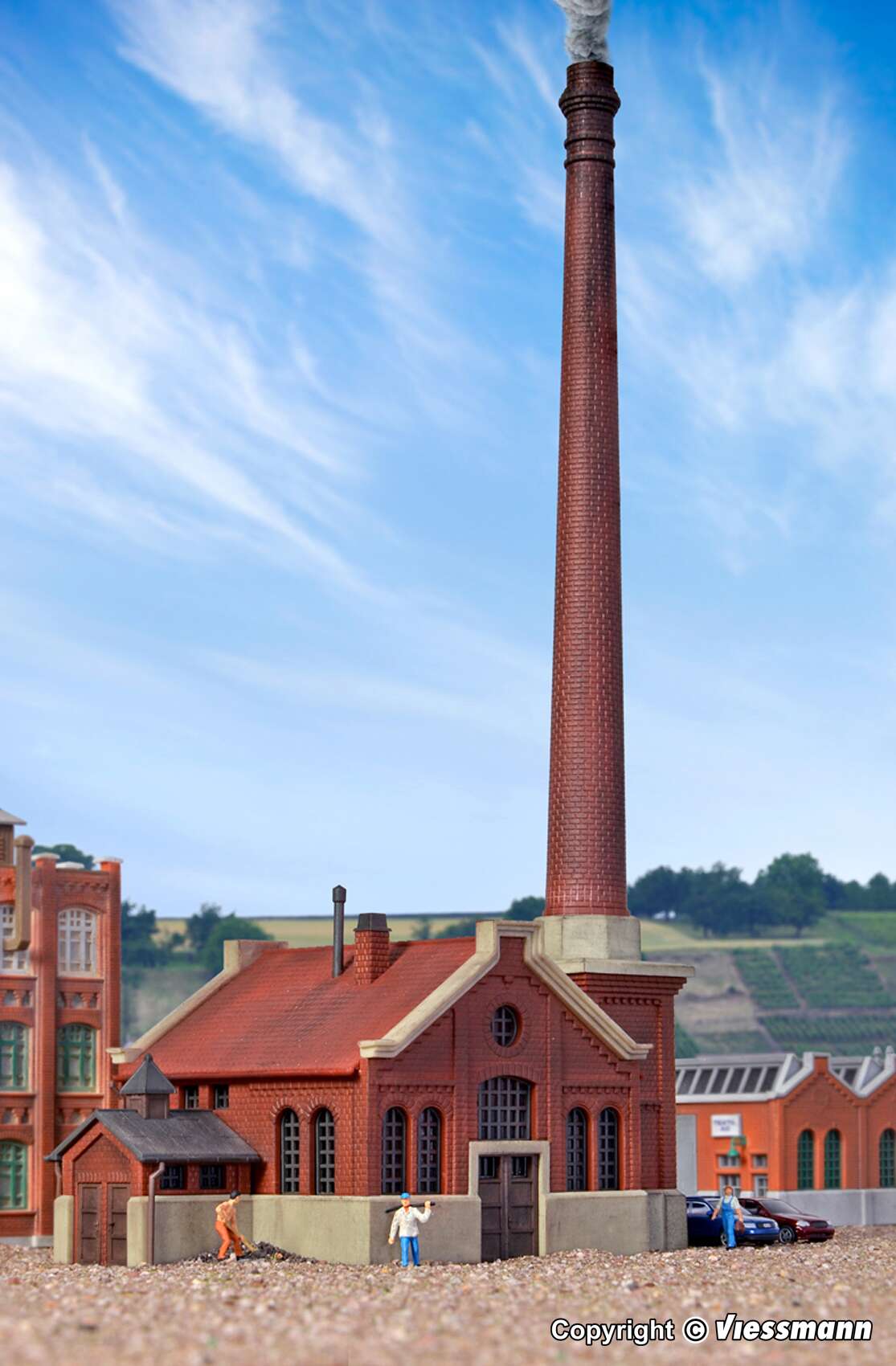 Boiler house with chimney