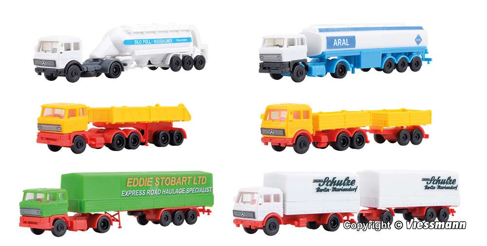Trailer trucks, 6 pieces