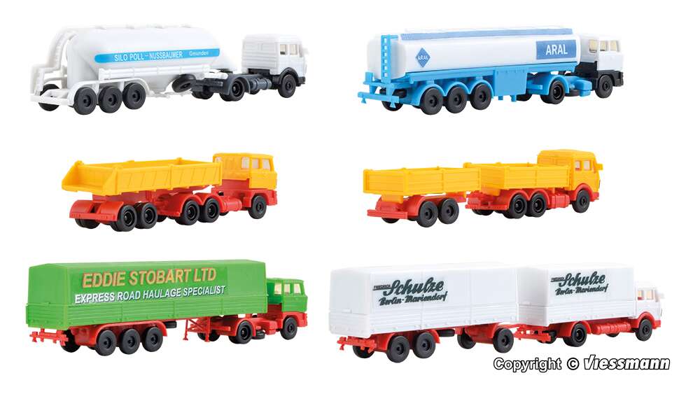 Trailer trucks, 6 pieces