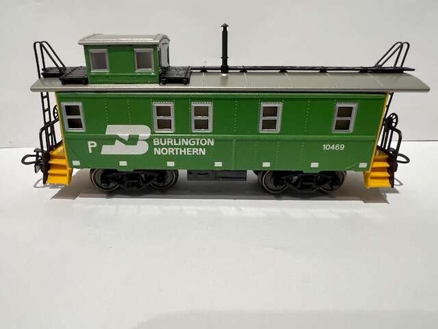 US caboose Burlington Northern, groen