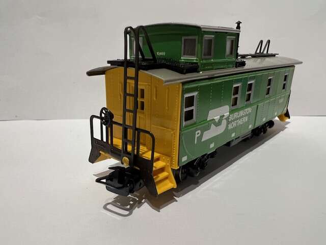 US caboose Burlington Northern, groen