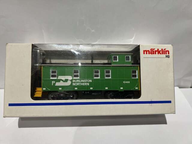 US caboose Burlington Northern, groen