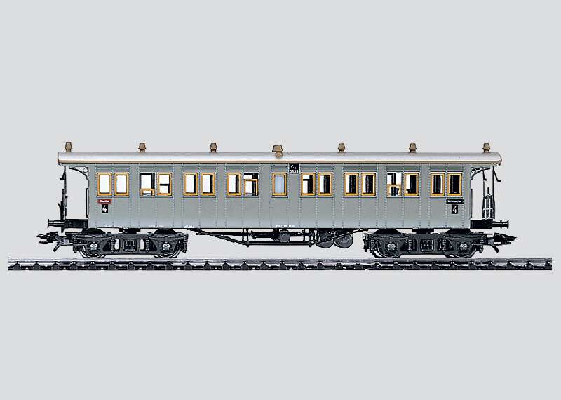 Express Train Open Platform Passenger Car Set, 6 cars.