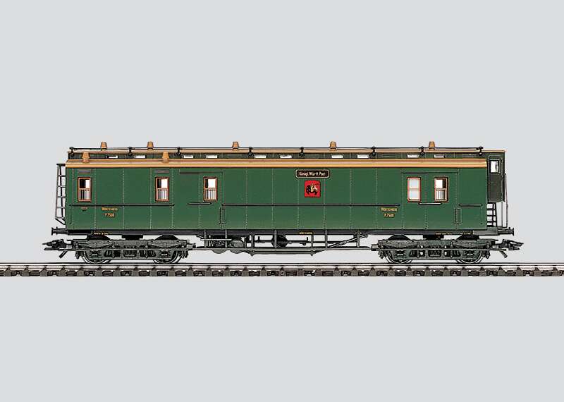 Express Train Open Platform Passenger Car Set, 6 cars.