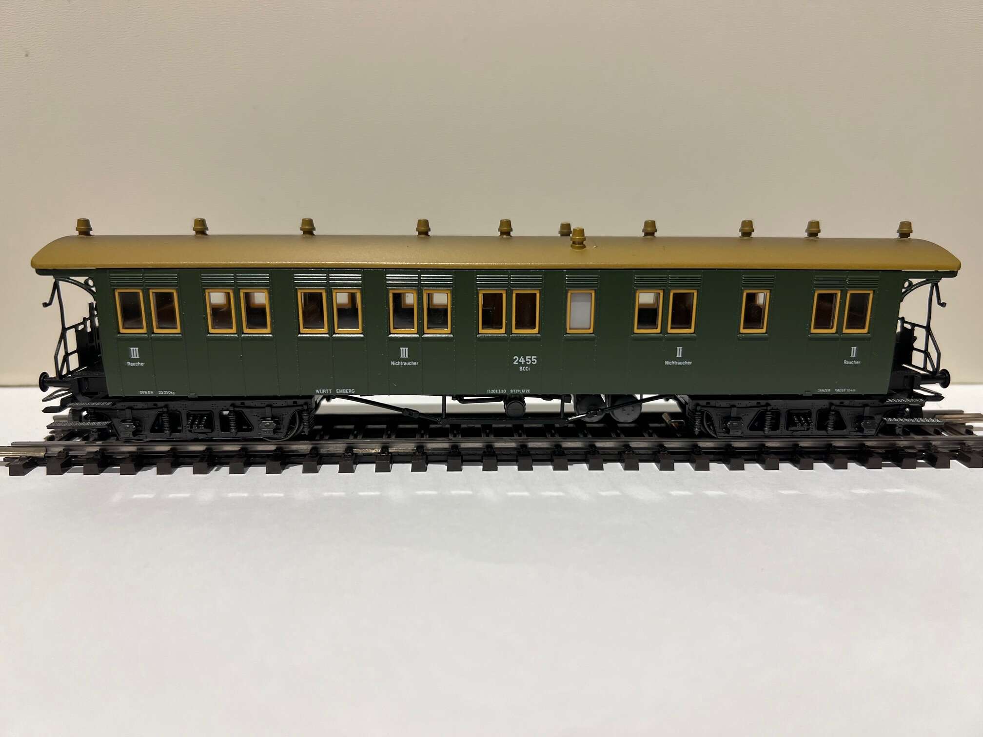 Express Train Open Platform Passenger Car Set, 6 cars.