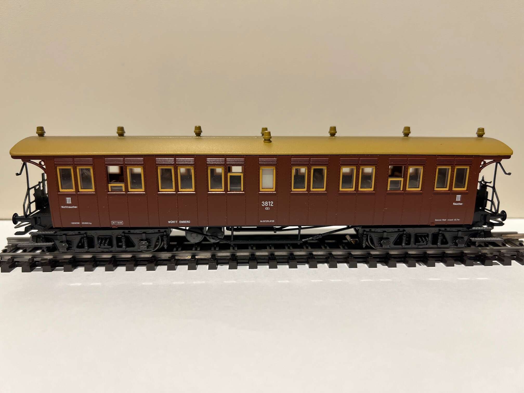 Express Train Open Platform Passenger Car Set, 6 cars.