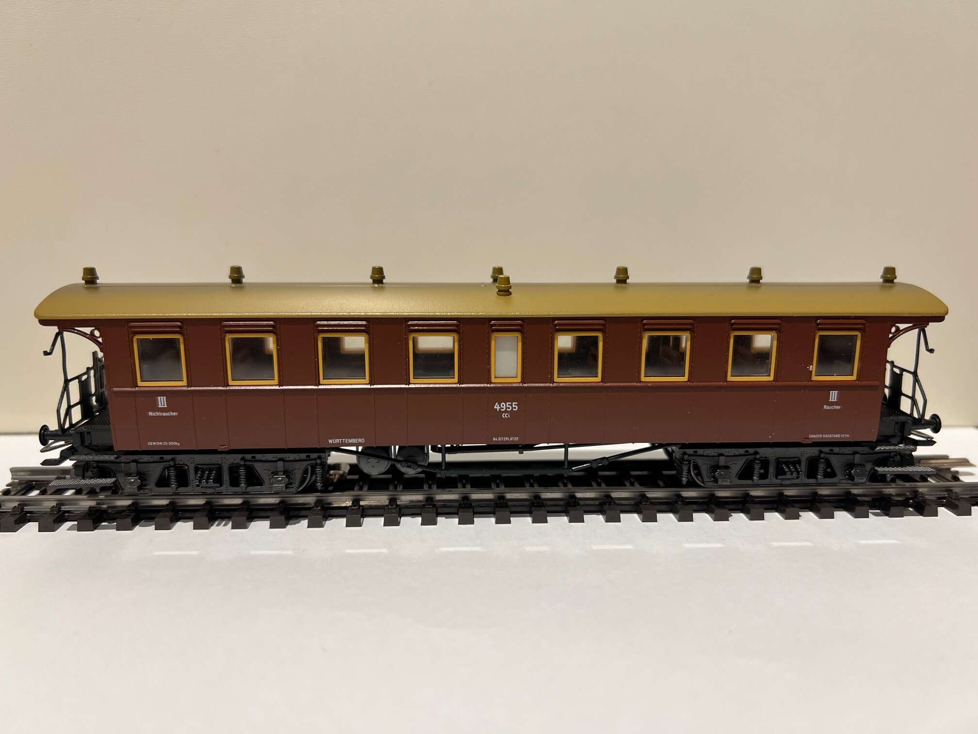 Express Train Open Platform Passenger Car Set, 6 cars.