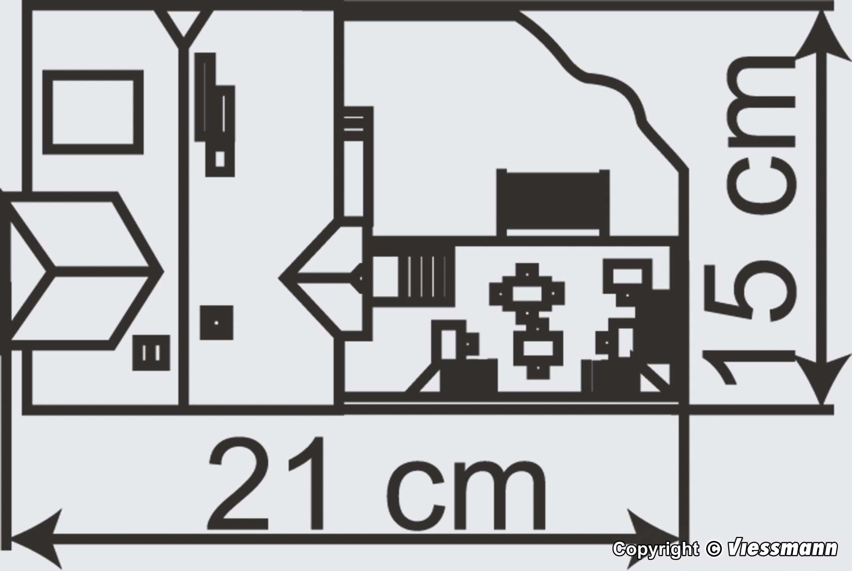 Inn with butcher‘s shop, interior and LED lighting, functional kit
