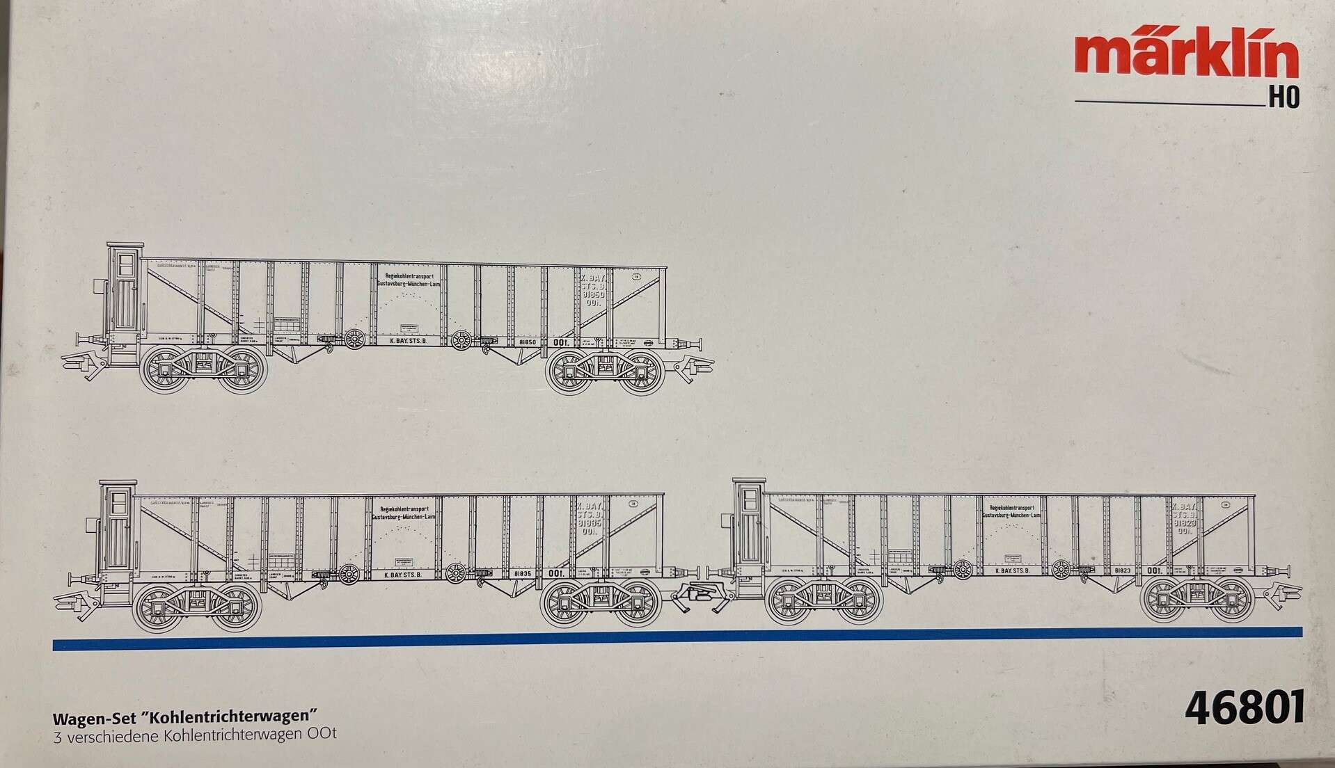 3-Car Coal Hopper Set of the K Bay Sts B