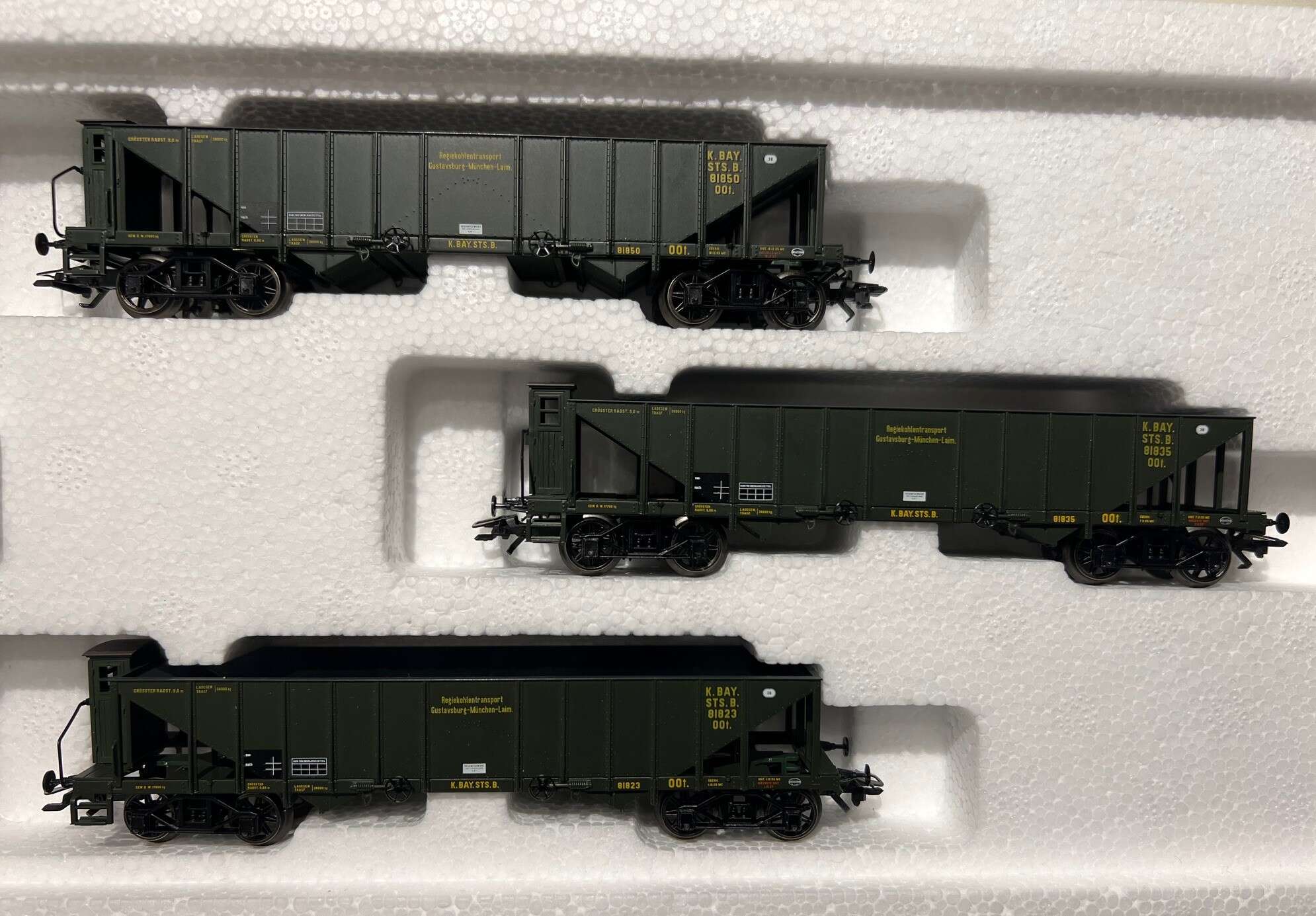 3-Car Coal Hopper Set of the K Bay Sts B