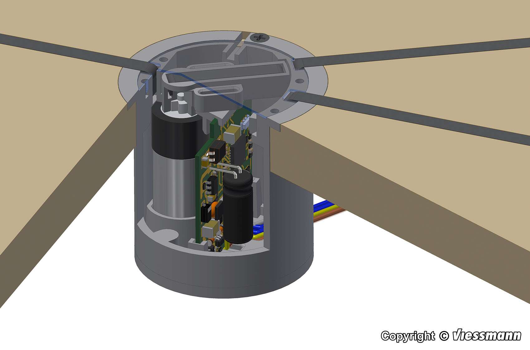 Motorized 2/3-way turnout