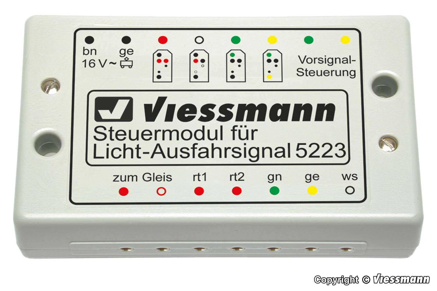 Control module for colour light departure signal