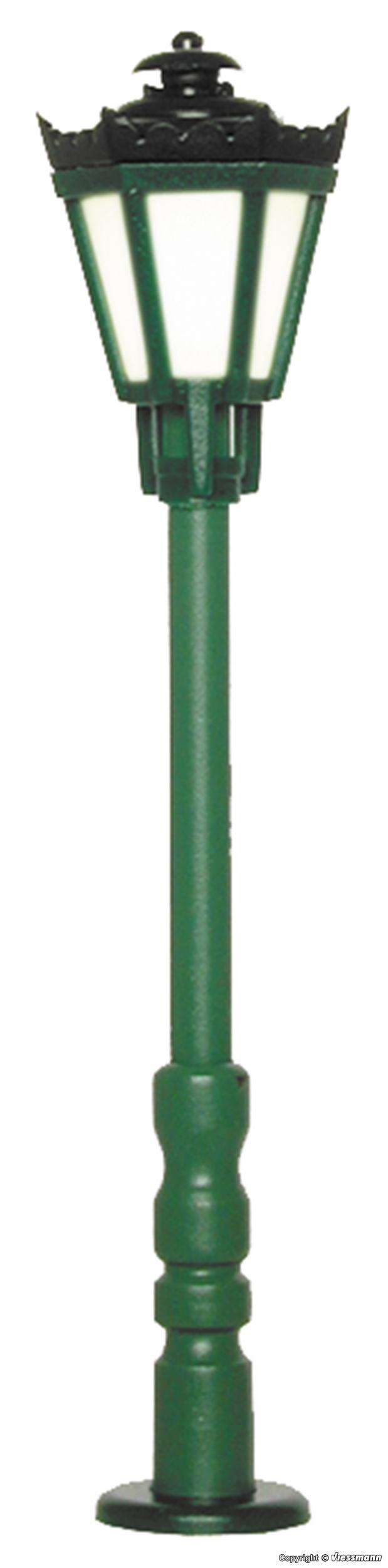Park lamp green, LED warm-white