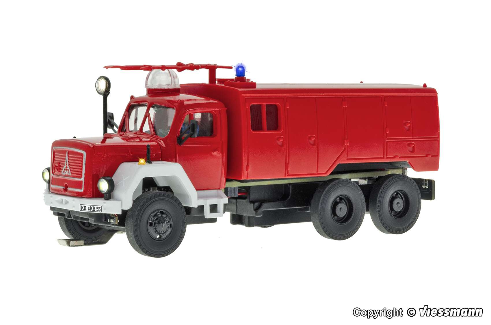 Fire brigade MAGIRUS JUPITER FIKfz 3800 / 400 3-axle with rotating flashing light, basic