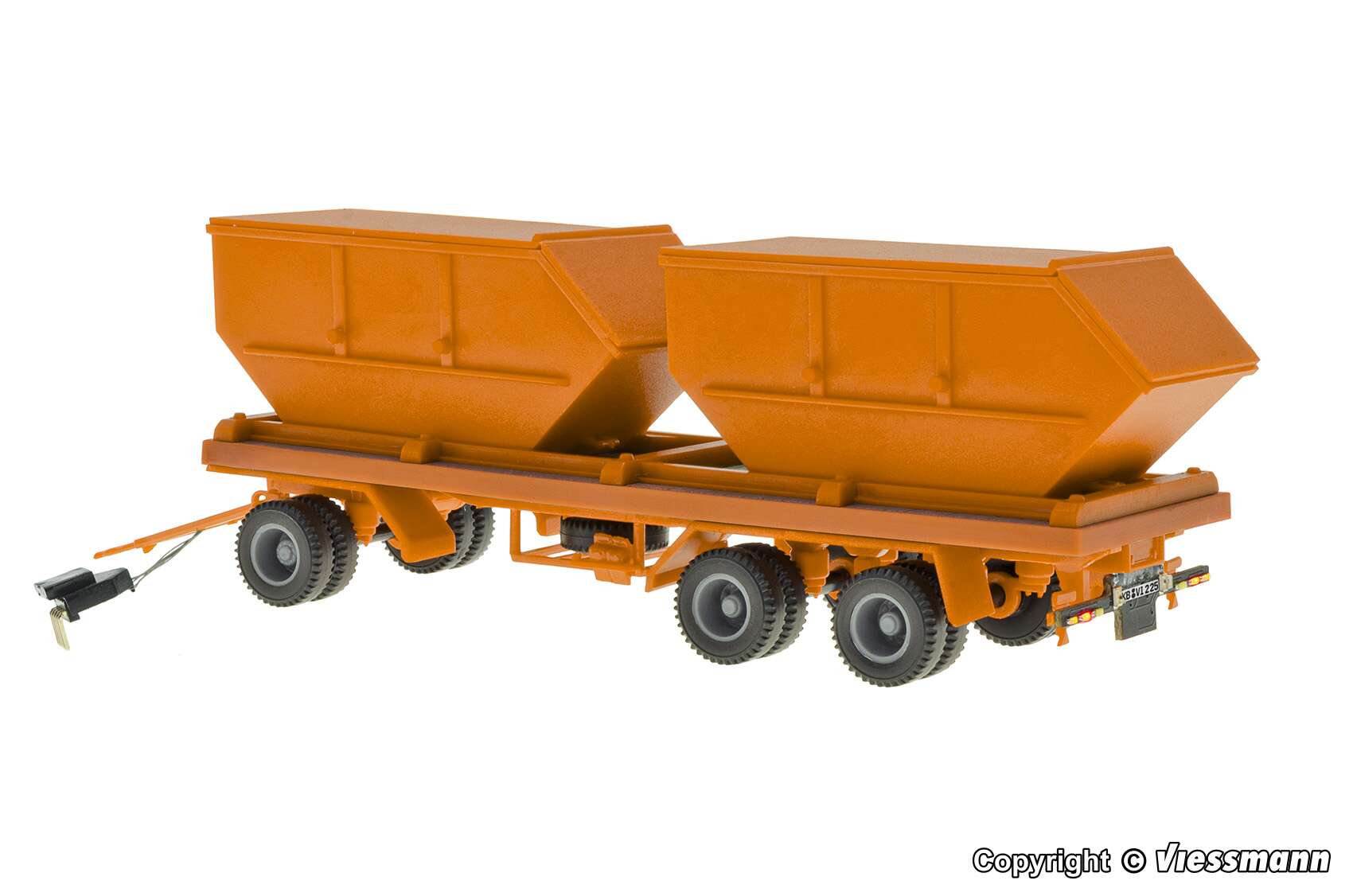 3-Axle container trailer, kommunal orange, functional model