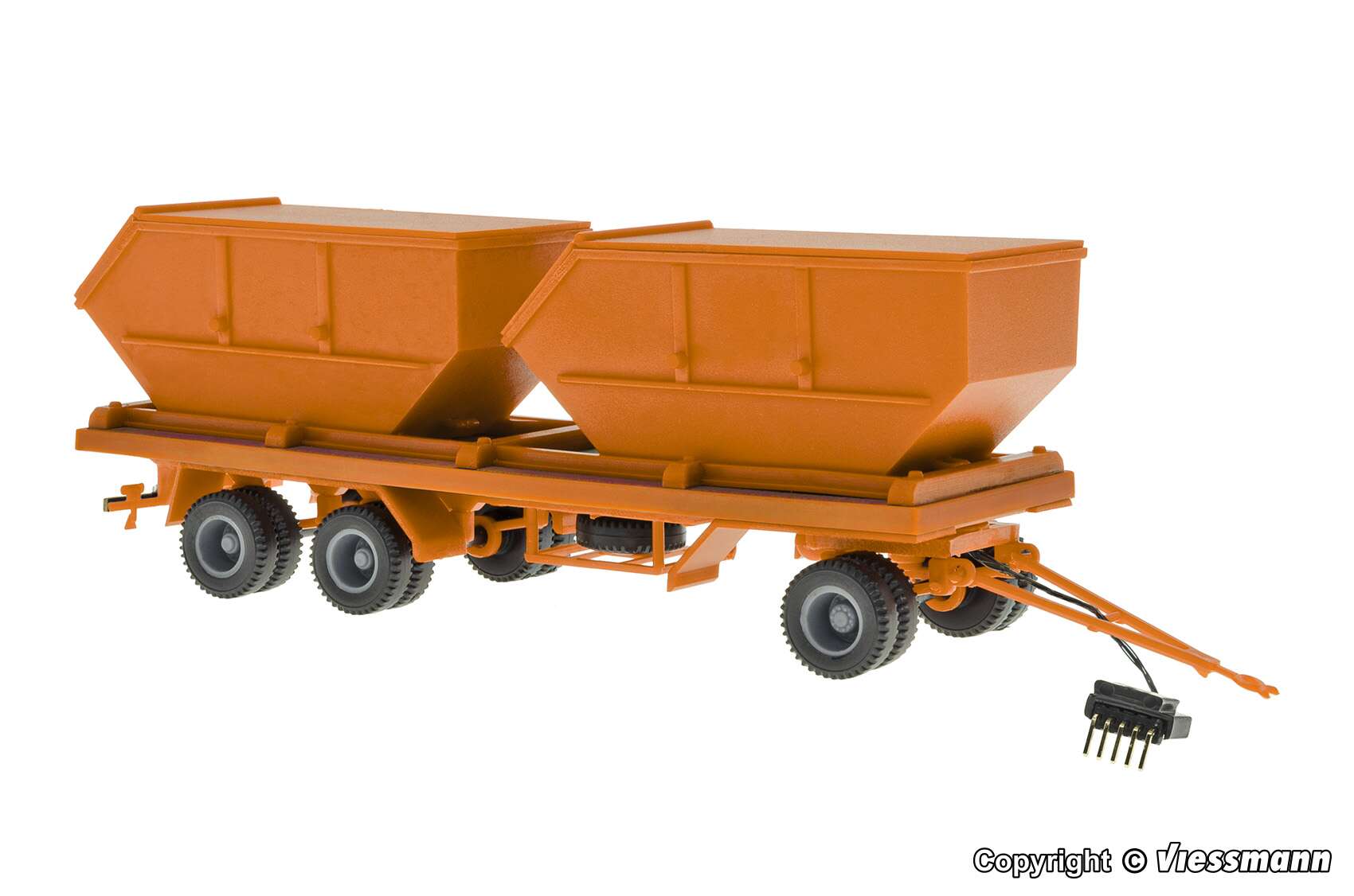3-Axle container trailer, kommunal orange, functional model