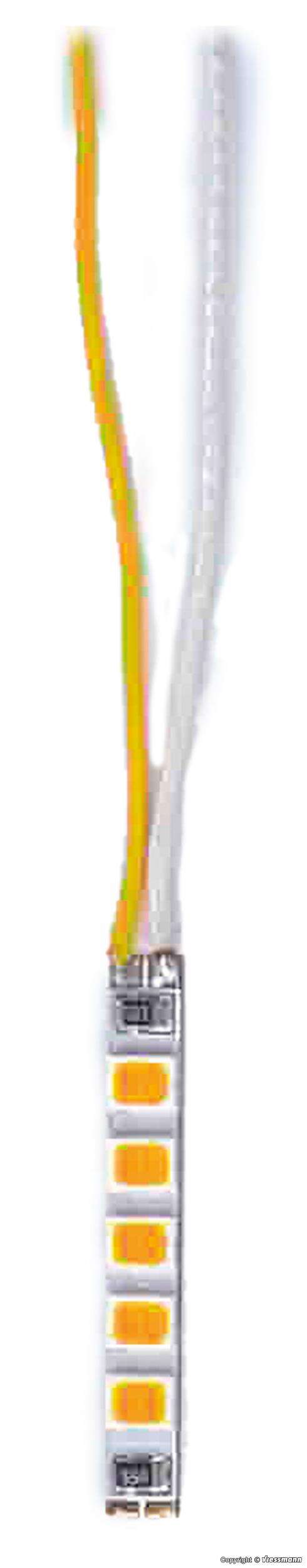 Mini LED light strips 2.3 mm wide with 5 LEDs warm-white, 4 pieces