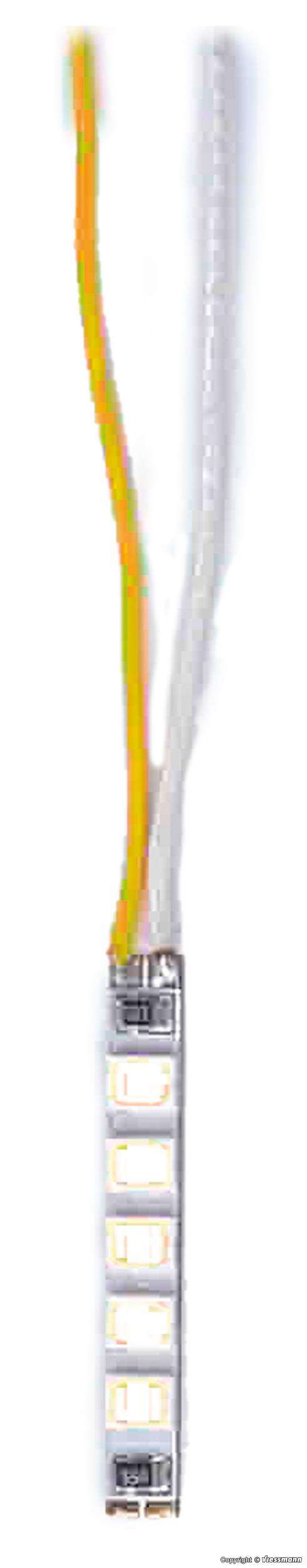 Mini LED light strips 2.3 mm wide with 5 LEDs white, 4 pieces