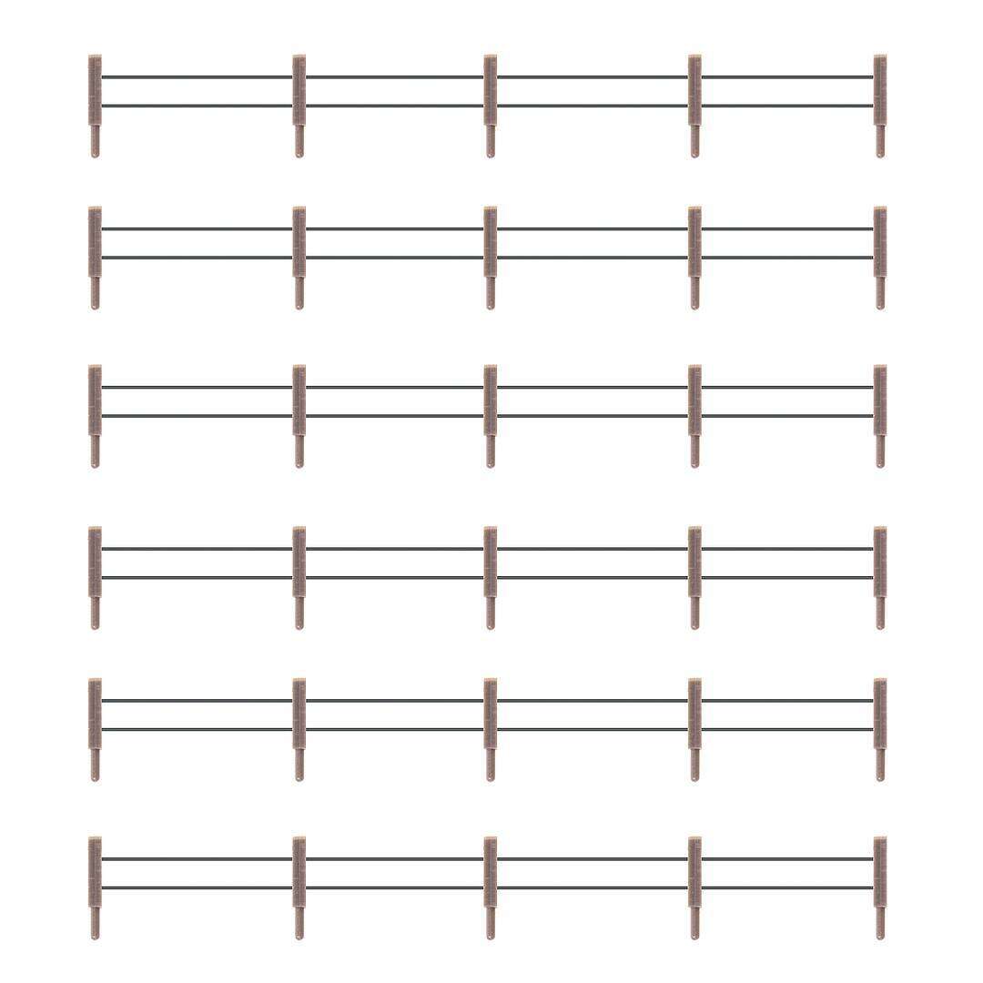 Iron fence with concrete posts