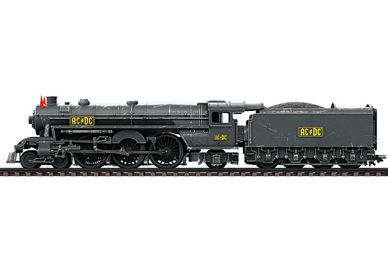 "Black Ice" Steam Locomotive with a Tender