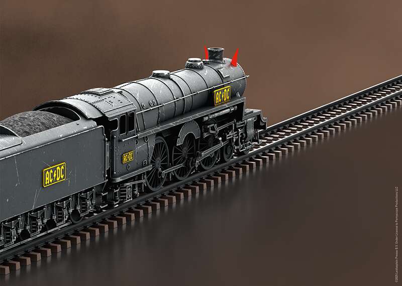 "Black Ice" Steam Locomotive with a Tender