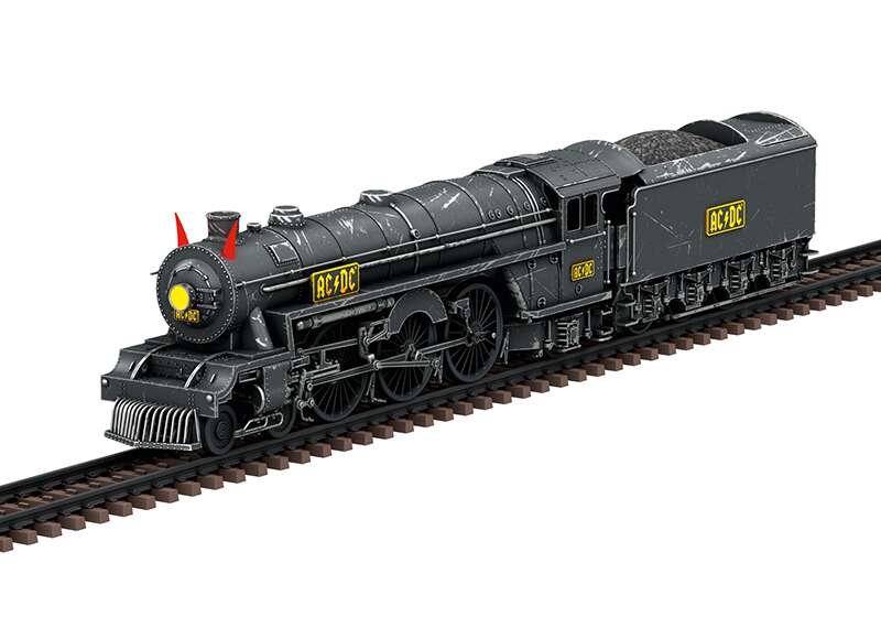 "Black Ice" Steam Locomotive with a Tender