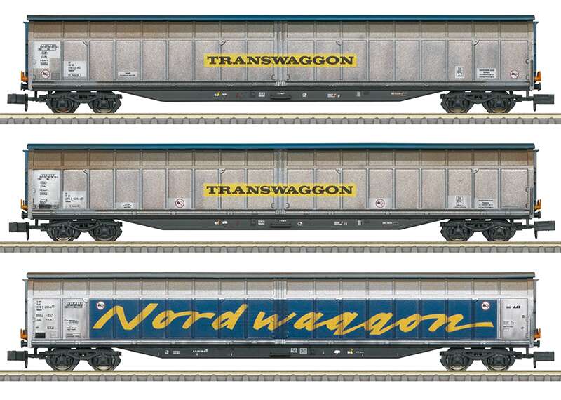 "Transwaggon" Sliding Wall Boxcar Set