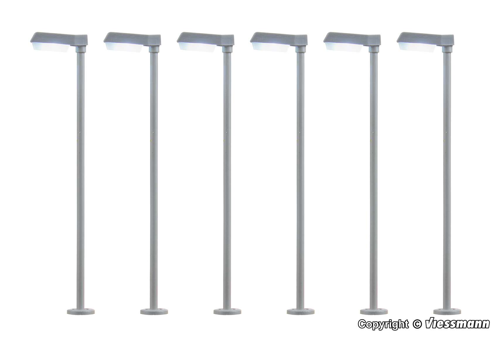 Street light modern, LED white, 5+1