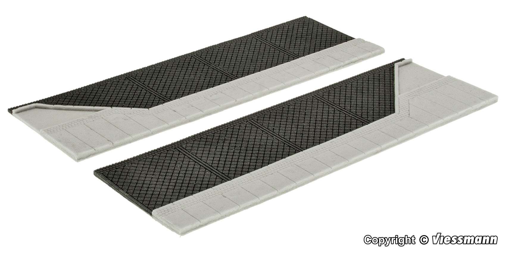 H0 Side-strip with lay-by for 1 bus of Stone Art