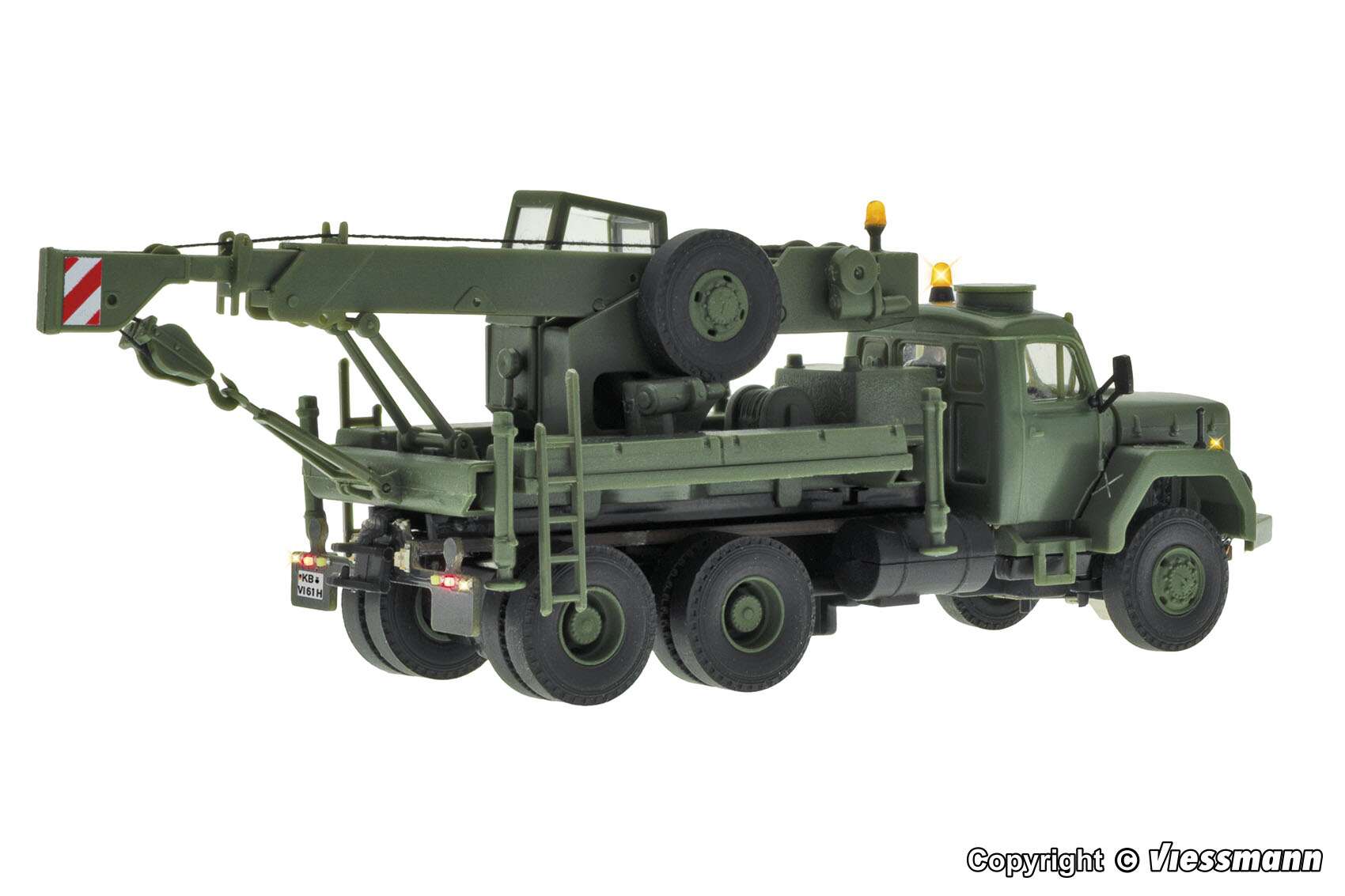 MAGIRUS DEUTZ 3-axle recovery crane with rotating flashing lights, military, basic,