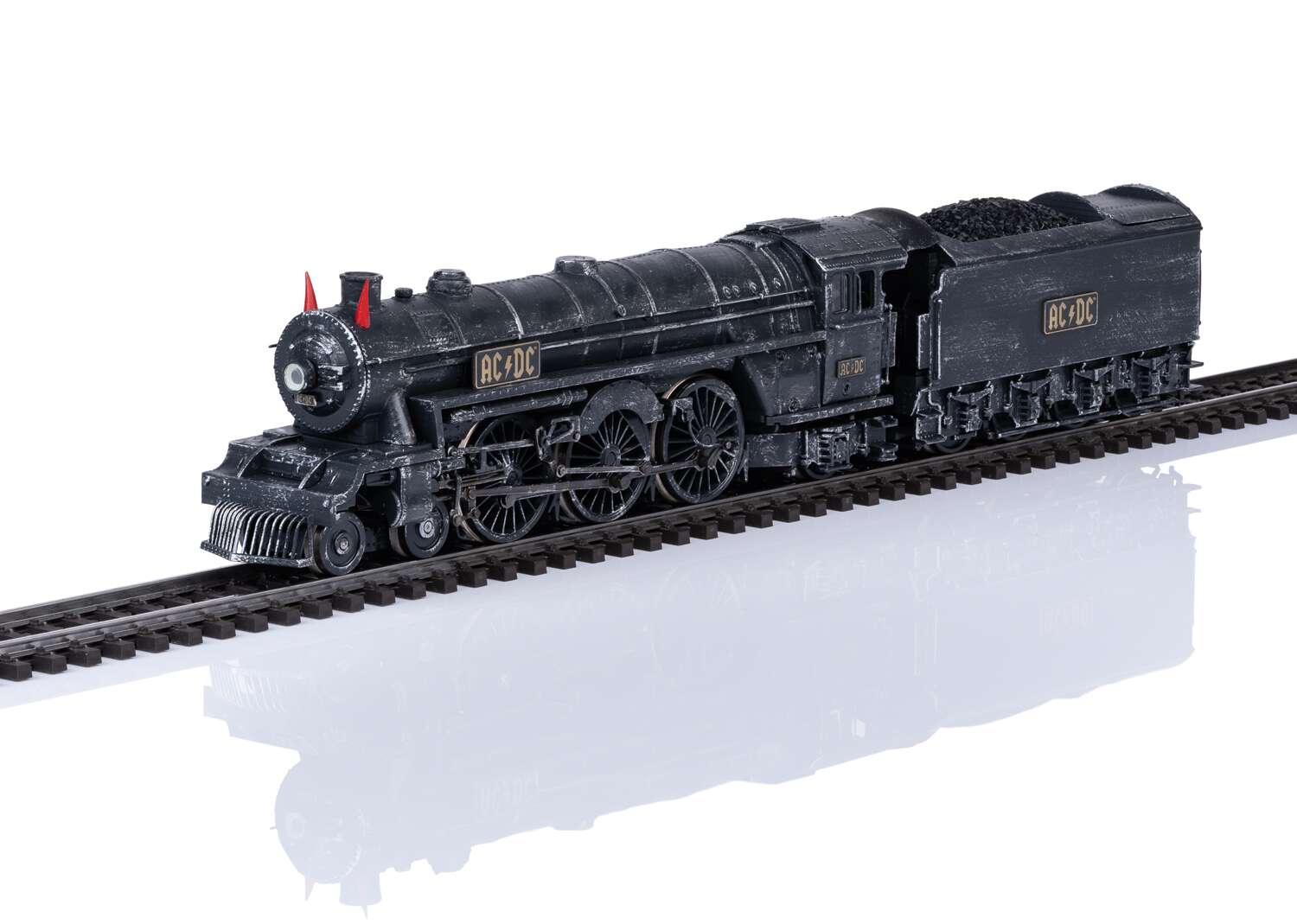 "Black Ice" Steam Locomotive with a Tender