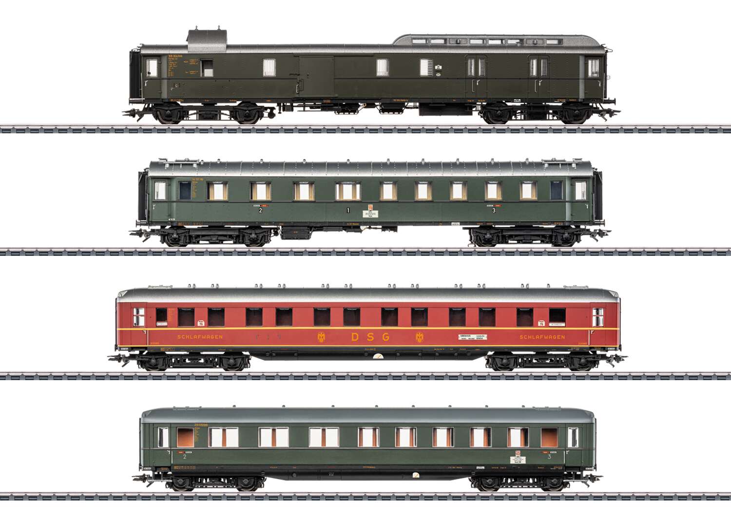 Express Train Passenger Car Set 1 for the “D 74”