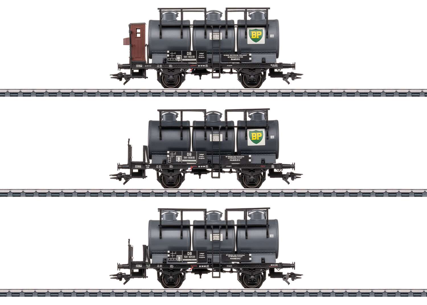 Tank Car Set with Three Containers