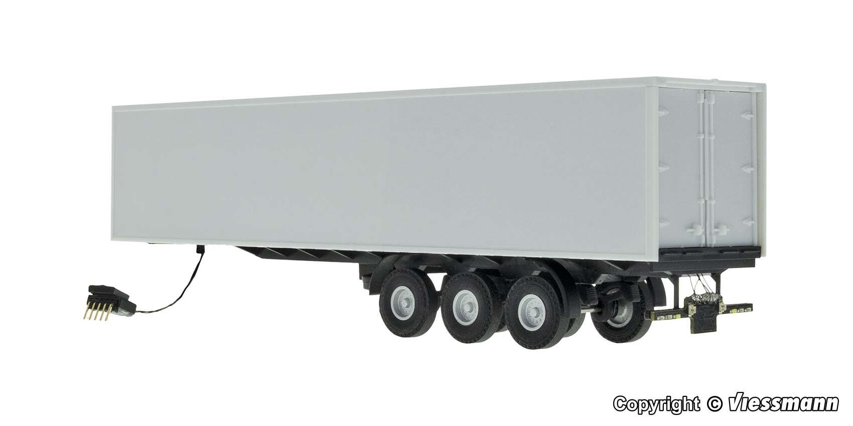 3-axle box semitrailer with underrun protection, functional model