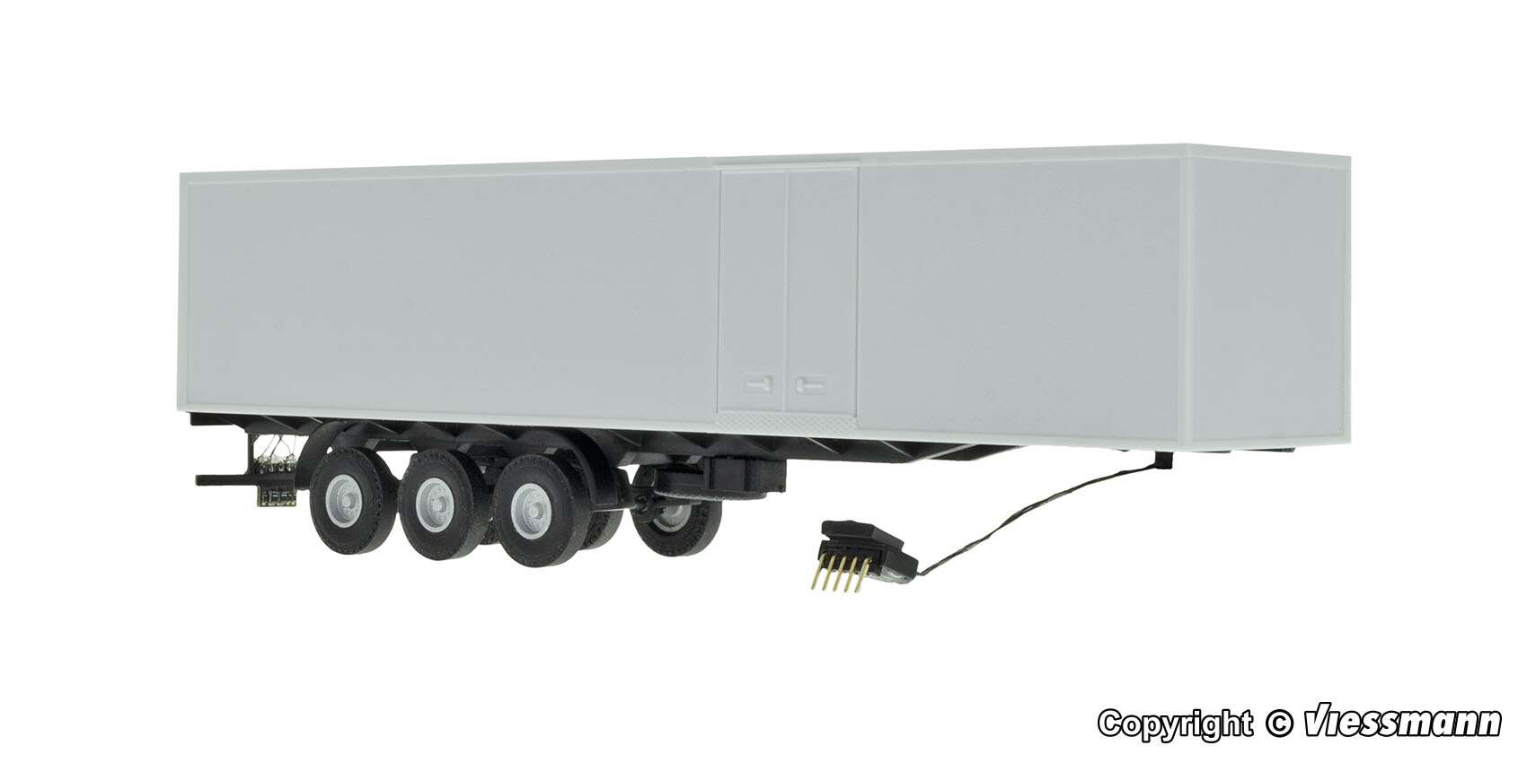 3-axle box semitrailer with underrun protection, functional model