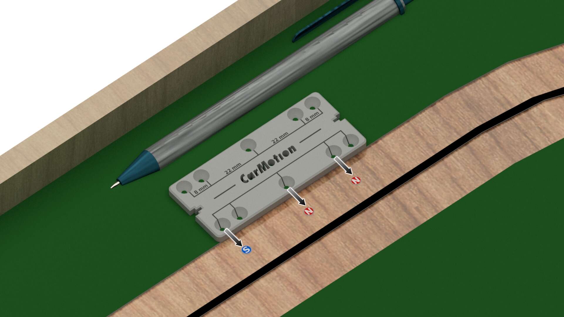 Marking aid for permanent magnet installation