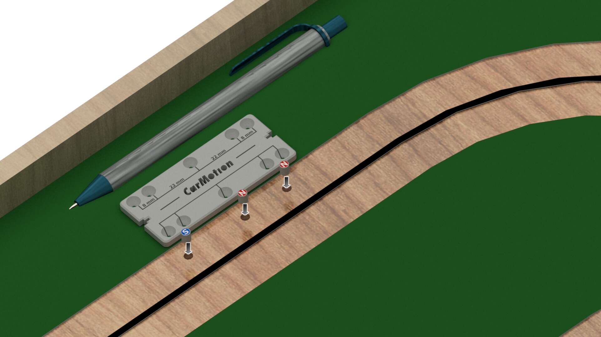Marking aid for permanent magnet installation
