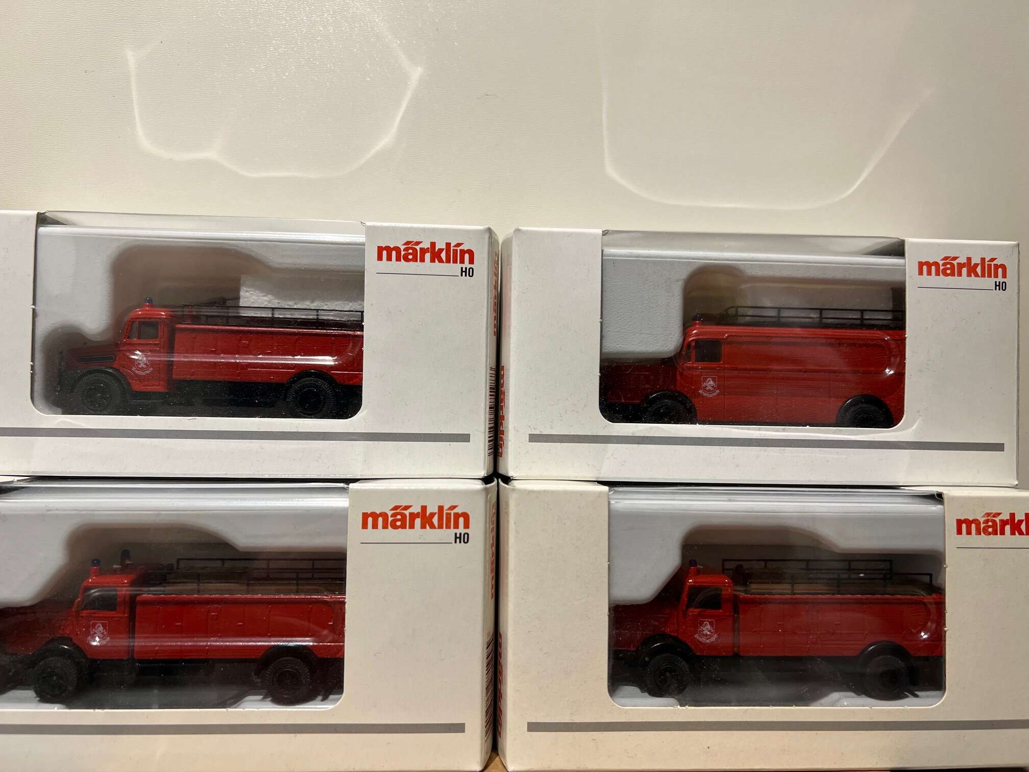 Knippe 4stk. brannbiler HO