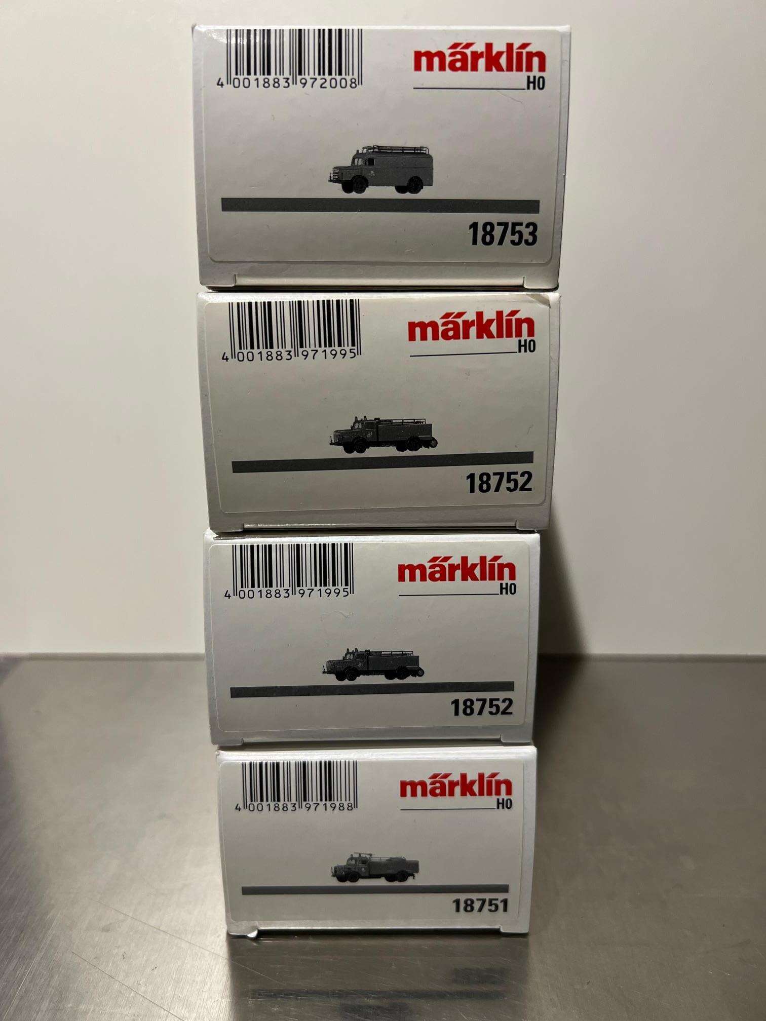 Knippe 4stk. brannbiler HO