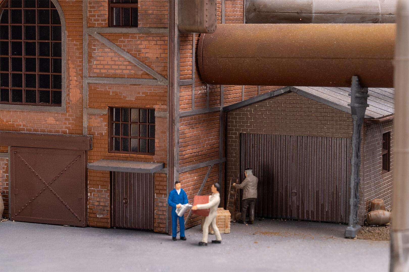 Blower hall with pipework