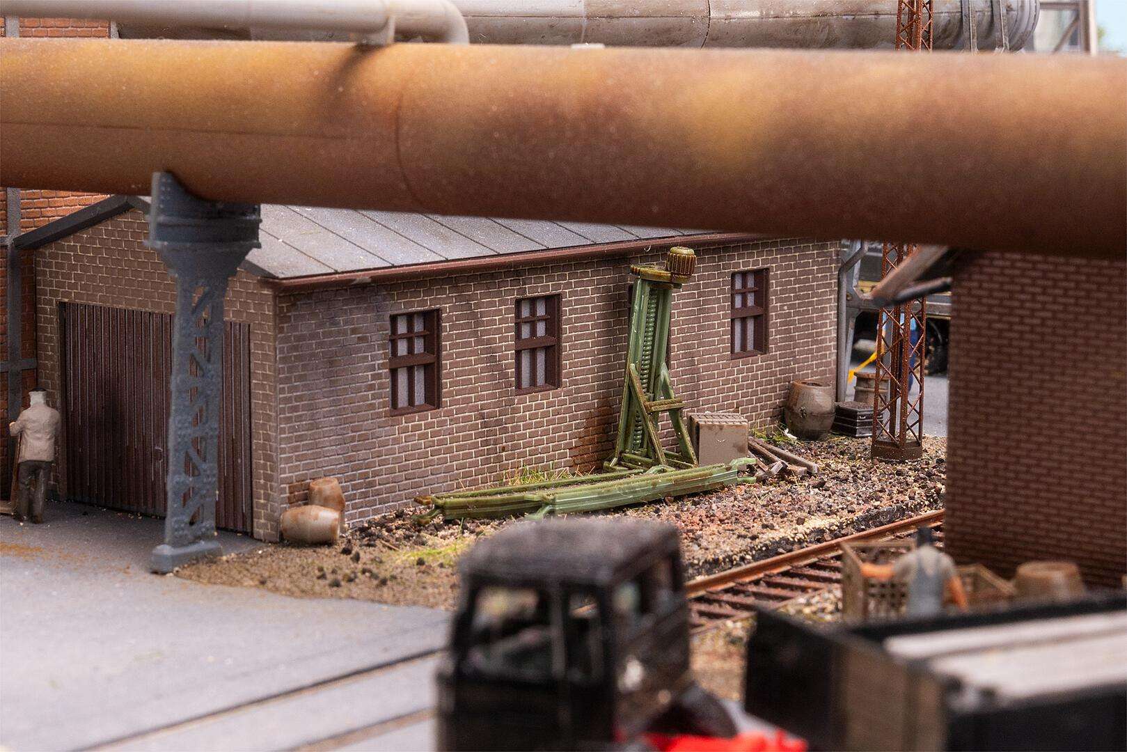 Blower hall with pipework