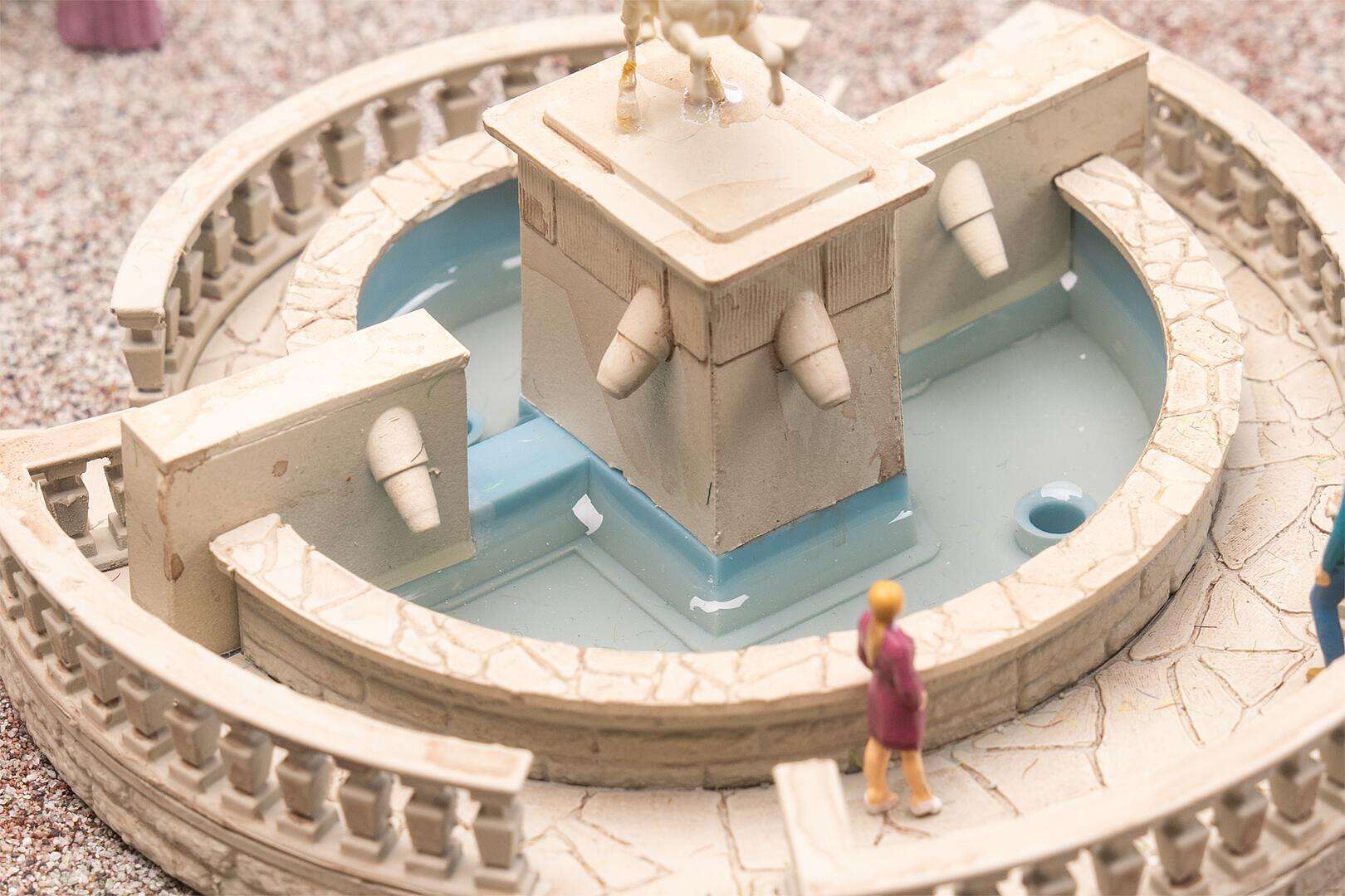 Castle garden fountain