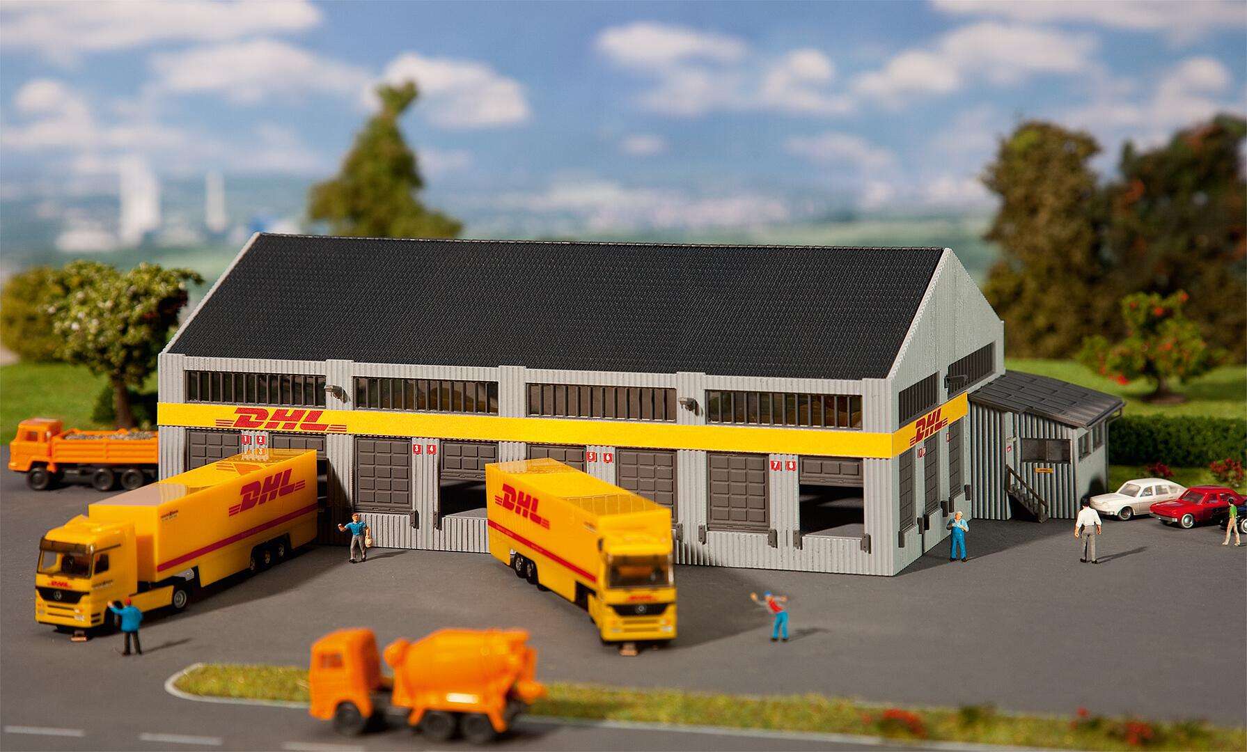 DHL Logistics centre with figures