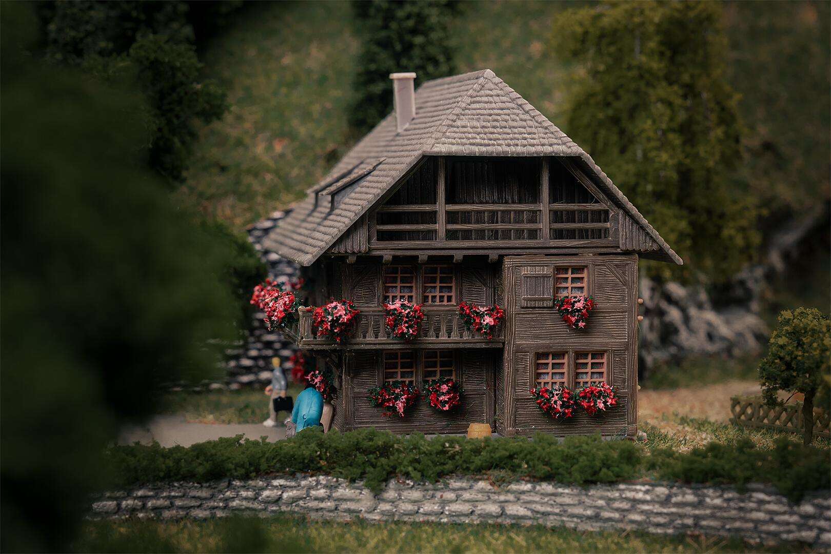 Clockmaker's house with figure Anniversary model