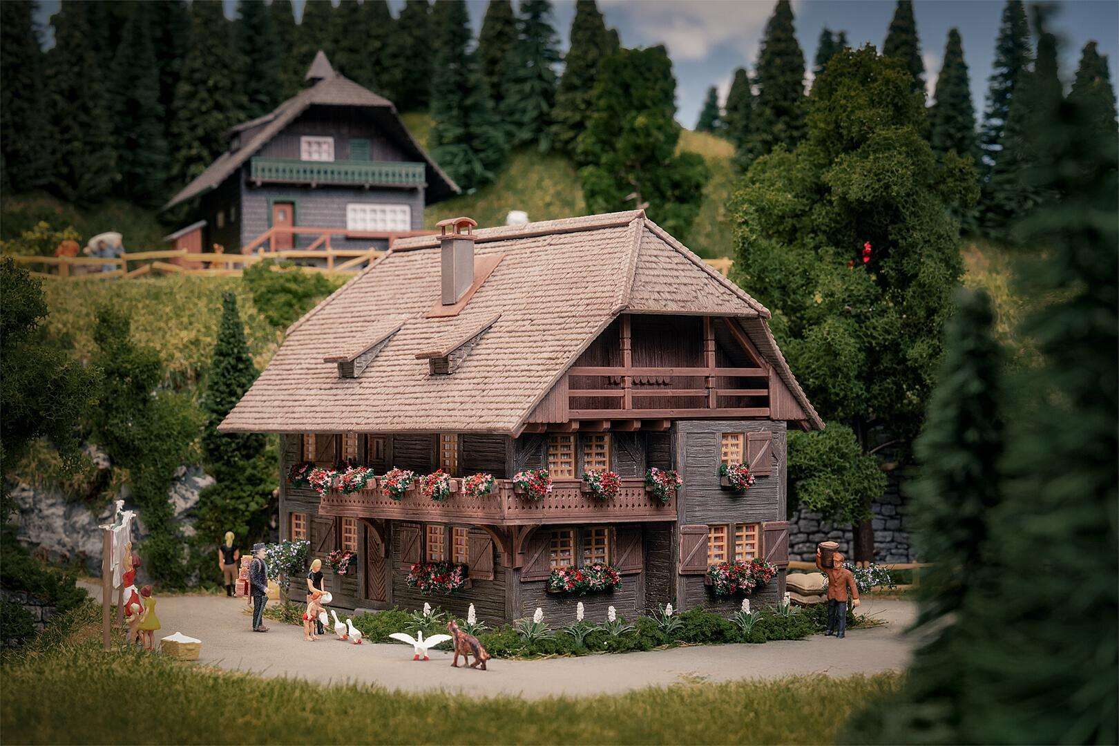 Clockmaker's house with figure Anniversary model