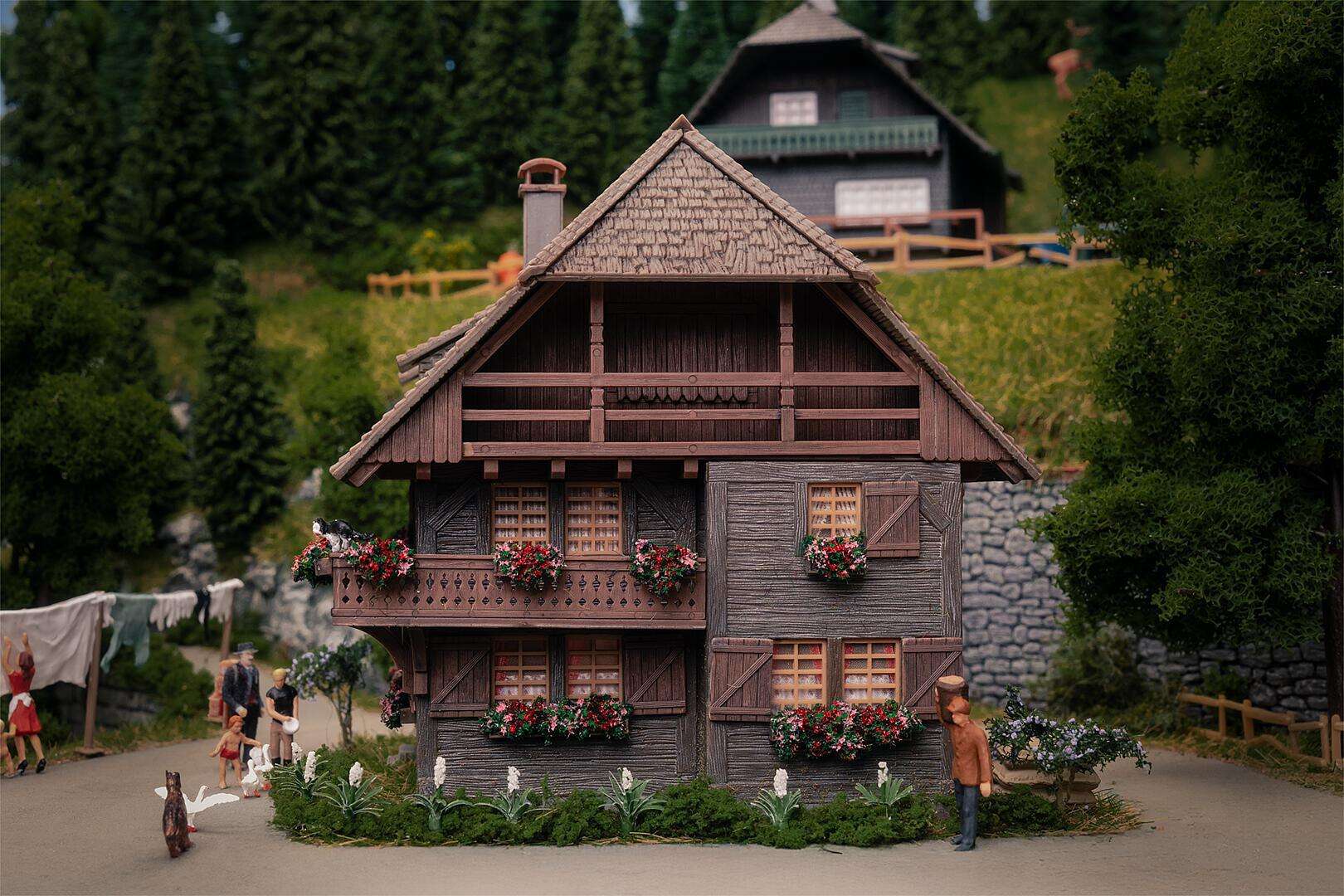 Clockmaker's house with figure Anniversary model