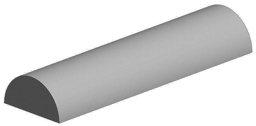 Half round rod 2,0mm 4stk.