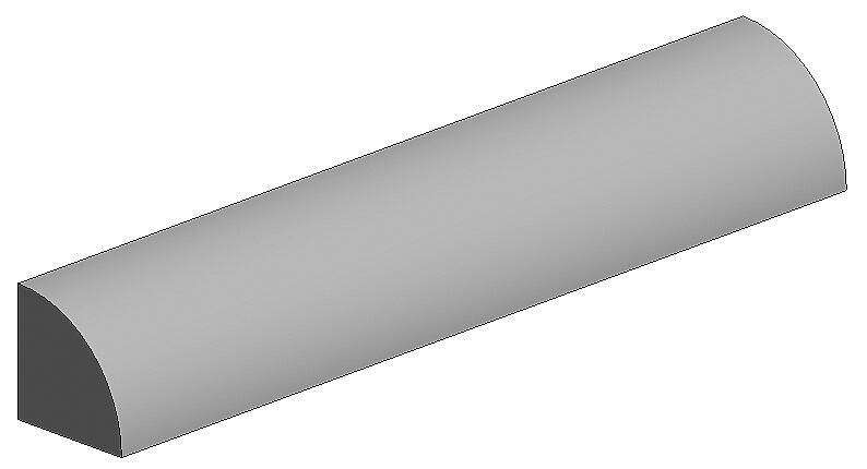 Quarter round rod 2,0mm 3stk.