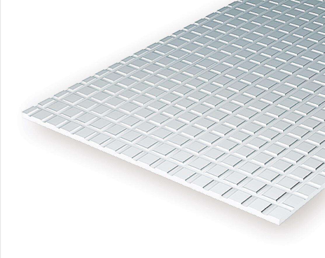 Sidewalk, thickness 1,0mm, size 3,2x3,2mm, groove width 0,28mm 1stk
